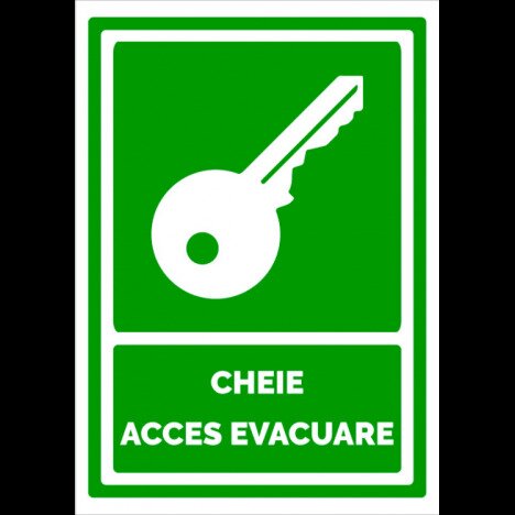 Semn pentru cheie acces evacuare